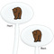 Cabin White Plastic 7" Stir Stick - Double Sided - Oval - Front & Back