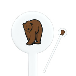 Cabin 7" Round Plastic Stir Sticks - White - Single Sided