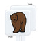 Cabin White Plastic Stir Stick - Single Sided - Square - Approval