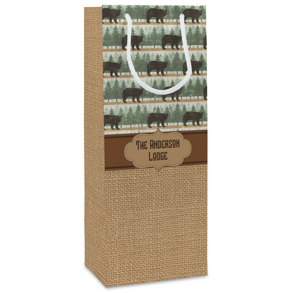 Custom Cabin Wine Gift Bags - Matte (Personalized)