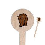 Cabin 4" Round Wooden Food Picks - Double Sided