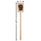 Cabin Wooden 6.25" Stir Stick - Rectangular - Dimensions