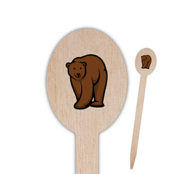 Cabin Oval Wooden Food Picks - Double Sided