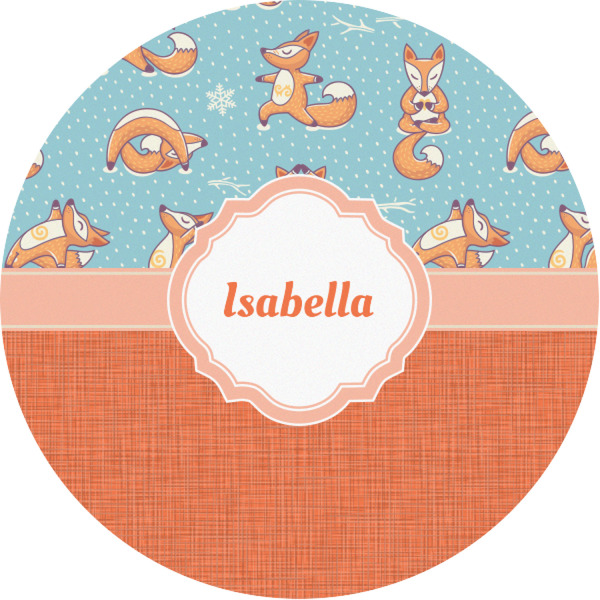 Custom Foxy Yoga Multipurpose Round Labels - 1" (Personalized)