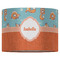 Foxy Yoga 16" Drum Lampshade - FRONT (Fabric)