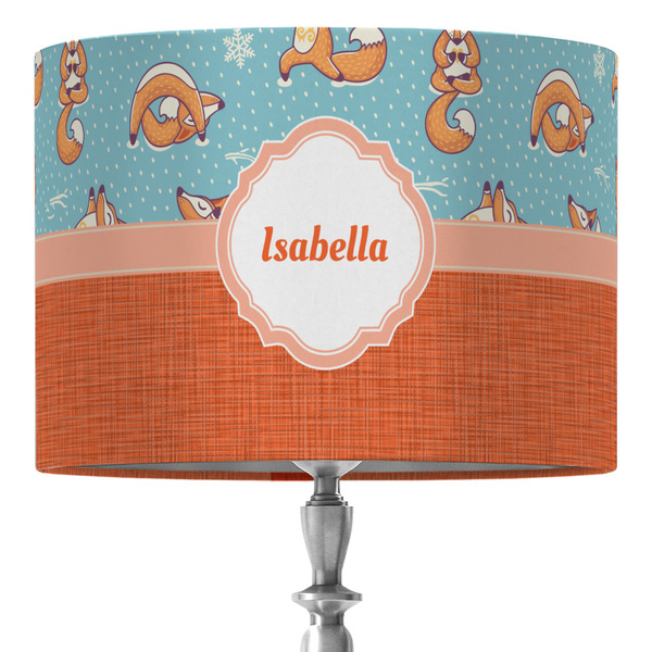 Custom Foxy Yoga 16" Drum Lamp Shade - Fabric (Personalized)