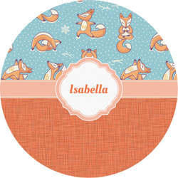 Foxy Yoga Multipurpose Round Labels - Custom Sized (Personalized)