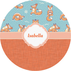 Foxy Yoga Multipurpose Round Labels - 4" (Personalized)