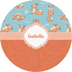 Foxy Yoga Multipurpose Round Labels - 5" (Personalized)