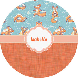 Foxy Yoga Multipurpose Round Labels - 5" (Personalized)