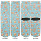 Foxy Yoga Adult Crew Socks - Double Pair - Front and Back - Apvl