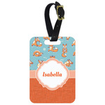 Foxy Yoga Metal Luggage Tag w/ Name or Text