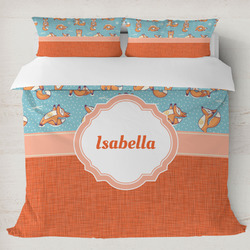 Foxy Yoga Duvet Cover Set - King (Personalized)