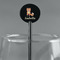 Foxy Yoga Black Plastic 5.5" Stir Stick - Round - Main