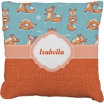 Foxy Yoga Faux-Linen Throw Pillow 18" (Personalized)