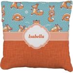 Foxy Yoga Faux-Linen Throw Pillow 20" (Personalized)