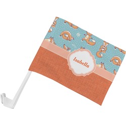 Foxy Yoga Car Flag - Small w/ Name or Text
