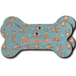 Foxy Yoga Ceramic Dog Ornament - Front & Back w/ Name or Text