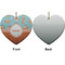 Foxy Yoga Ceramic Flat Ornament - Heart Front & Back (APPROVAL)