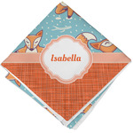 Foxy Yoga Cloth Cocktail Napkin - Single w/ Name or Text