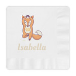 Foxy Yoga Embossed Decorative Napkins (Personalized)