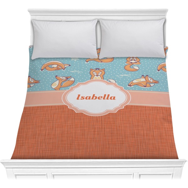 Custom Foxy Yoga Comforter - Full / Queen (Personalized)