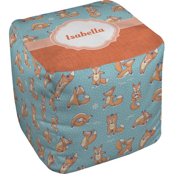 Custom Foxy Yoga Cube Pouf Ottoman (Personalized)