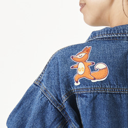 Foxy Yoga Twill Iron On Patch - Custom Shape