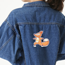 Foxy Yoga Twill Iron On Patch - Custom Shape - X-Large