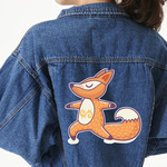 Foxy Yoga Twill Iron On Patch - Custom Shape - 3XL - Set of 4