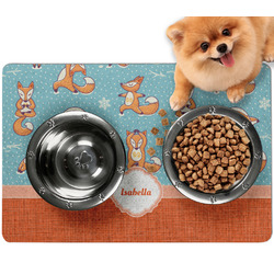 Foxy Yoga Dog Food Mat - Small w/ Name or Text