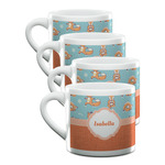 Foxy Yoga Double Shot Espresso Cups - Set of 4 (Personalized)