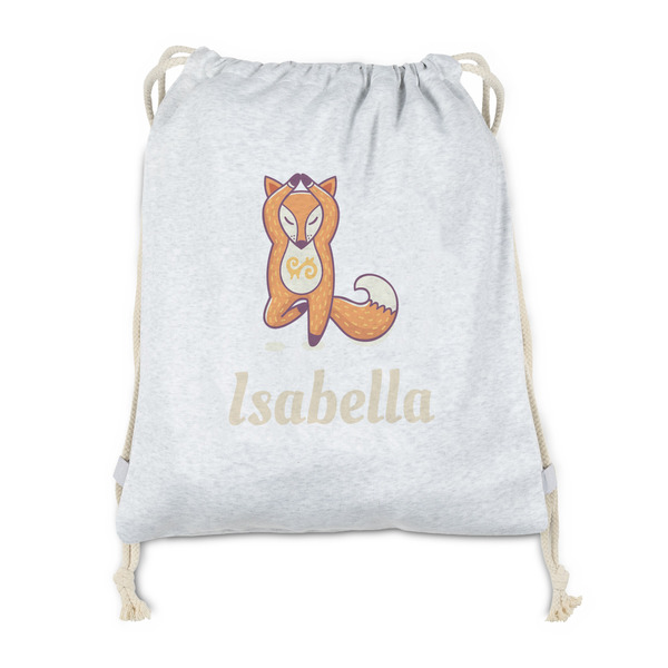 Custom Foxy Yoga Drawstring Backpack - Sweatshirt Fleece - Double Sided (Personalized)