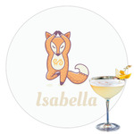 Foxy Yoga Printed Drink Topper - 3.5" (Personalized)