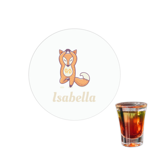 Custom Foxy Yoga Printed Drink Topper - 1.5" (Personalized)