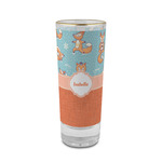 Foxy Yoga 2 oz Shot Glass - Glass with Gold Rim (Personalized)