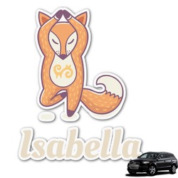 Foxy Yoga Graphic Car Decal (Personalized)