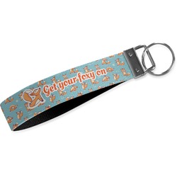 Foxy Yoga Webbing Keychain Fob - Large (Personalized)