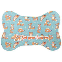 Foxy Yoga Bone Shaped Dog Food Mat (Personalized)