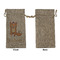 Foxy Yoga Large Burlap Gift Bags - Front Approval