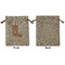 Foxy Yoga Medium Burlap Gift Bag - Front Approval