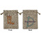 Foxy Yoga Medium Burlap Gift Bag - Front and Back