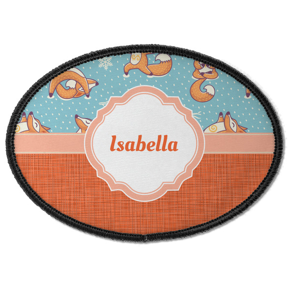 Custom Foxy Yoga Iron On Oval Patch w/ Name or Text