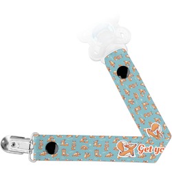 Foxy Yoga Pacifier Clip (Personalized)