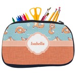 Foxy Yoga Neoprene Pencil Case - Medium w/ Name or Text