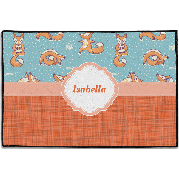 Custom Foxy Yoga Door Mat - 36"x24" (Personalized)