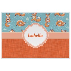 Foxy Yoga Laminated Placemat w/ Name or Text