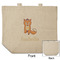 Foxy Yoga Reusable Cotton Grocery Bag - Front & Back View