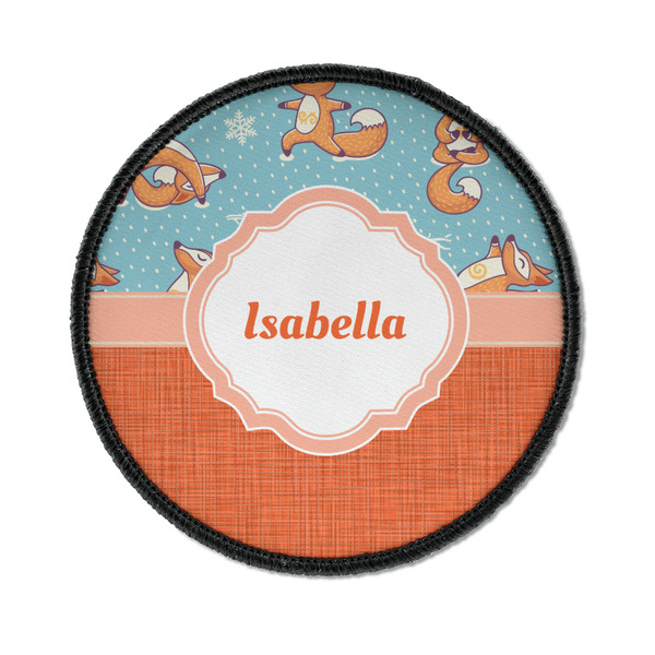 Custom Foxy Yoga Iron On Round Patch w/ Name or Text