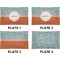 Foxy Yoga Set of Rectangular Dinner Plates (Approval)